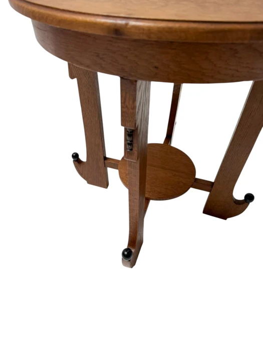 Art Deco Amsterdamse School Oak Side Table, 1920s